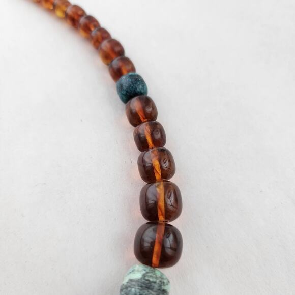 Jay King Mine Finds Amber Sterling Silver 925 Turquoise Necklace New 18" - Picture 8 of 11